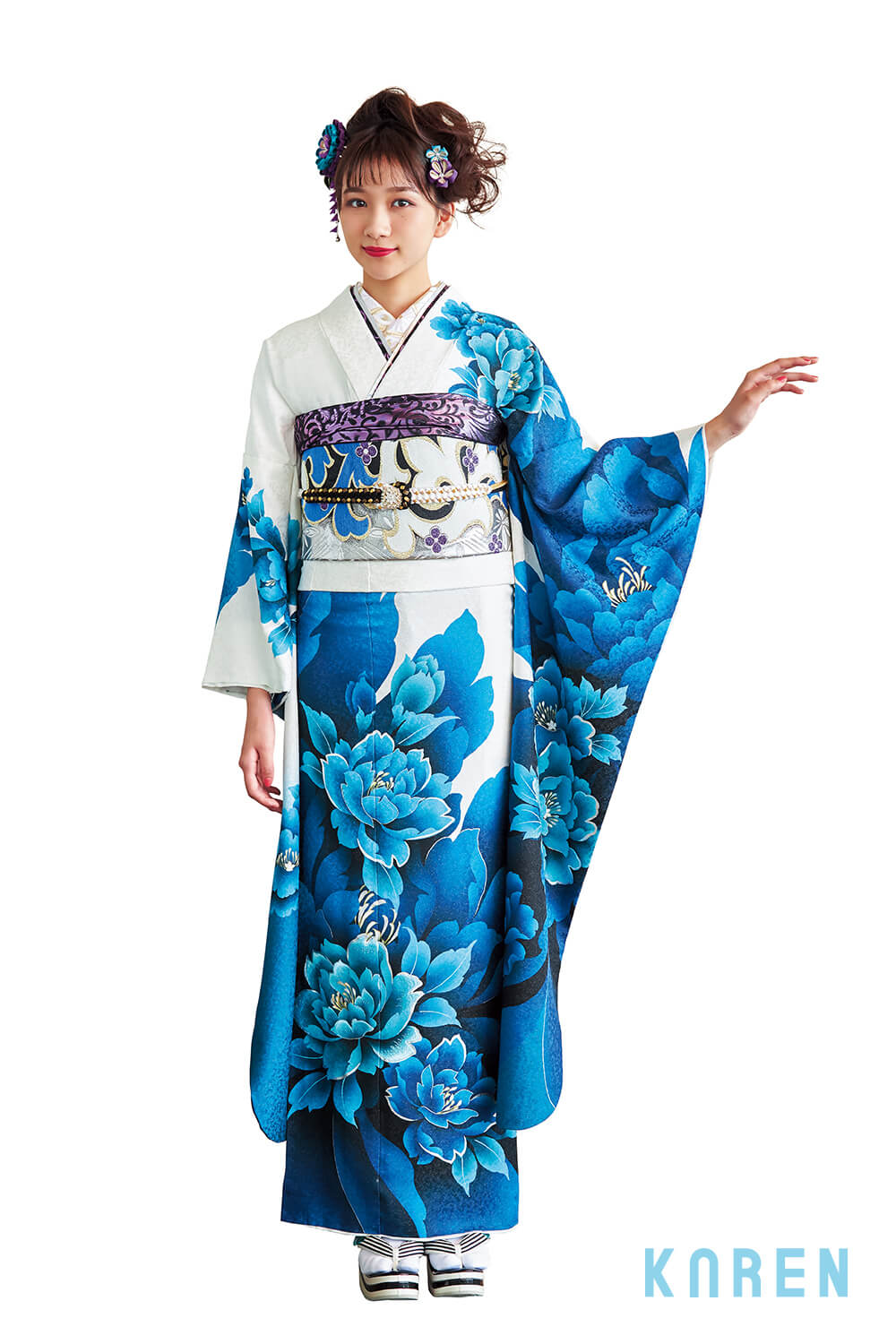 振袖_青_和ごころりんず