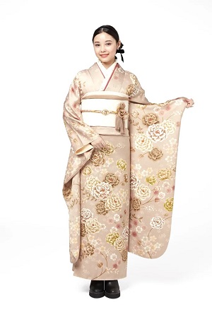 くすみカラーの振袖の写真