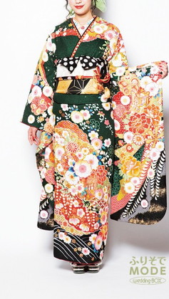 ふりそでMODE_振袖_青　緑