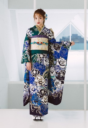 きものやまと_振袖_青　緑