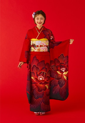 きものやまと_振袖_赤　黒